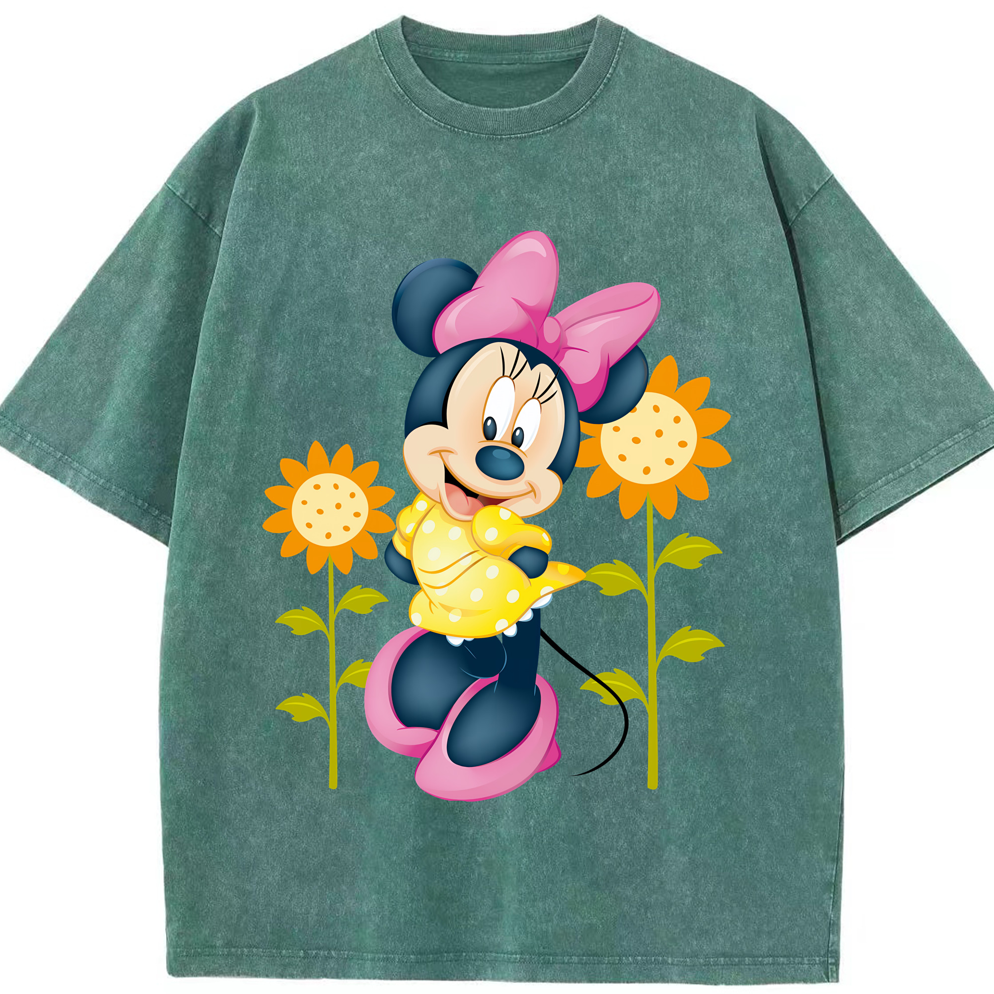 （画像用） ミッキーマウス Mickey Mouse 綿100% ヴィンテージ風 半袖Tシャツ（フロントプリント）